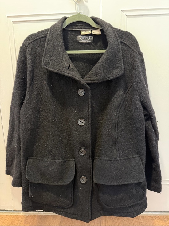 L.L. Bean Jackets & Blazers - L.L. Bean Women's 100% Wool Peacoat - Black